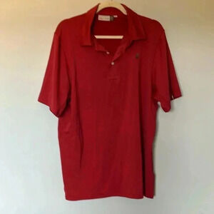 Kjus red  striped polo shirt